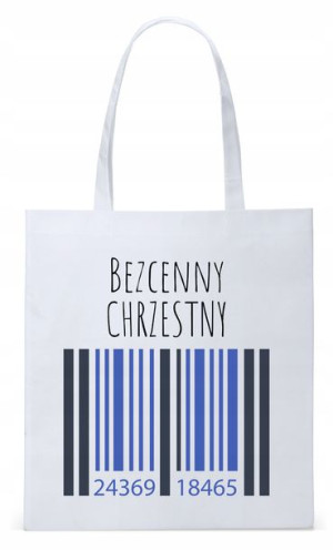 Torba Biała Eco Shopper Dla Chrzestnego Prezent
