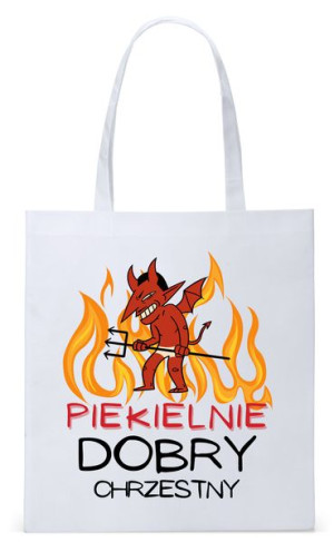 Torba Biała Eco Shopper Dla Chrzestnego Prezent
