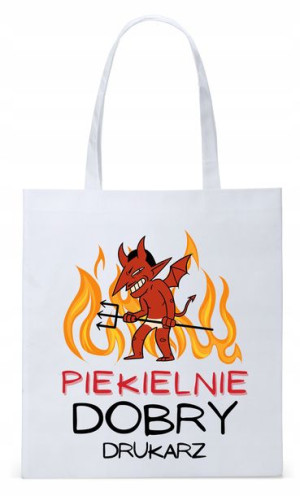 Torba Biała Eco Shopper Dla Drukarza