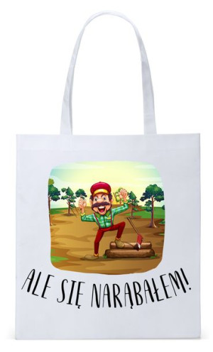 Torba Biała Eco Shopper Dla Drwala Prezent