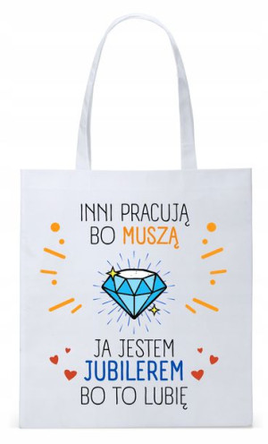 Torba Biała Eco Shopper Dla Jubilera Prezent