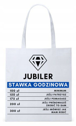 Torba Biała Eco Shopper Dla Jubilera Prezent