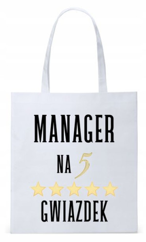Torba Biała Eco Shopper Dla Managera