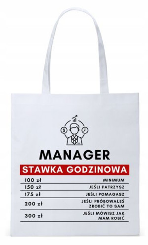 Torba Biała Eco Shopper Dla Managera