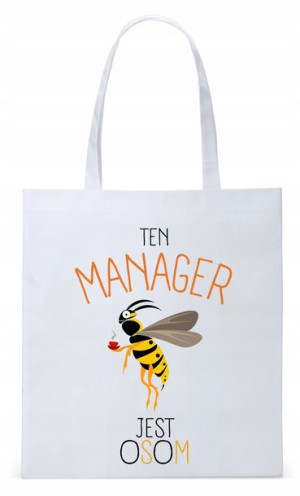 Torba Biała Eco Shopper Dla Managera