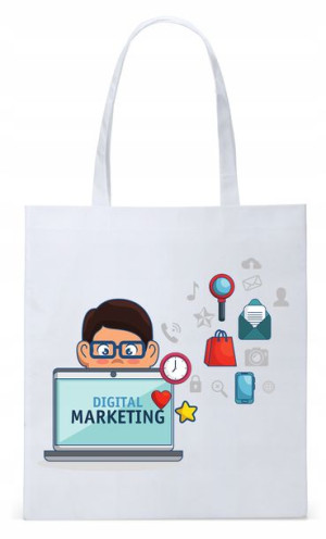 Torba Biała Eco Shopper Dla Marketingowca Prezent
