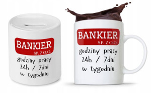 Zestaw Dla Bankiera Kubek + Skarbonka Prezent