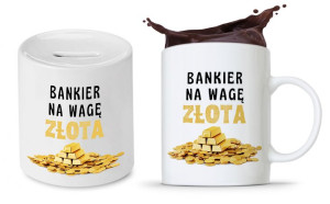 Zestaw Dla Bankiera Kubek + Skarbonka Prezent
