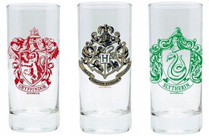 Szklanki HARRY POTTER Hogwart Gryffindor Slytherin