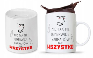 Zestaw Dla Barmana Na Prezent Kubek + Skarbonka