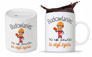 Zestaw Dla Budowlańca Fachowca Kubek + Skarbonka