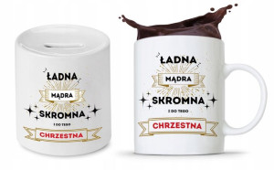 Zestaw Dla Chrzestnego Kubek + Skarbonka Prezent