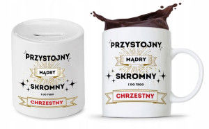 Zestaw Dla Chrzestnego Kubek + Skarbonka Prezent