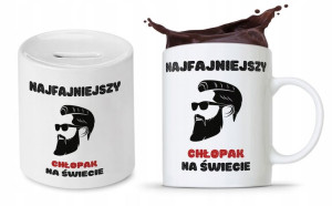 Zestaw Dla Chłopaka Męża Prezent Kubek + Skarbonka