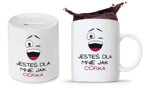 Zestaw Dla Córki Prezent Kubek + Skarbonka