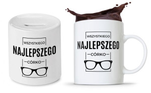 Zestaw Dla Córki Prezent Kubek + Skarbonka