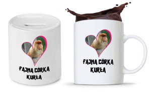 Zestaw Dla Córki Prezent Kubek + Skarbonka