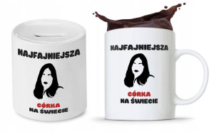 Zestaw Dla Córki Prezent Kubek + Skarbonka