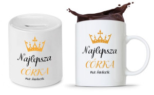 Zestaw Dla Córki Prezent Kubek + Skarbonka