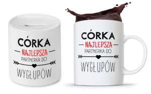 Zestaw Dla Córki Prezent Kubek + Skarbonka