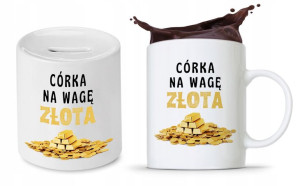 Zestaw Dla Córki Prezent Kubek + Skarbonka