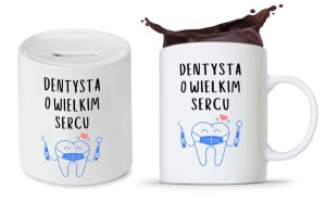 Zestaw Dla Dentysty Stomatologa Kubek + Skarbonka