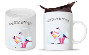 Zestaw Dla Dentysty Stomatologa Kubek + Skarbonka