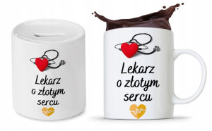 Zestaw Dla Doktora Lekarza Kubek + Skarbonka