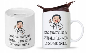 Zestaw Dla Doktora Lekarza Kubek + Skarbonka