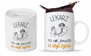 Zestaw Dla Doktora Lekarza Kubek + Skarbonka
