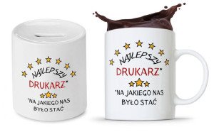 Zestaw Dla Drukarza Kubek + Skarbonka Prezent