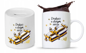 Zestaw Dla Drukarza Kubek + Skarbonka Prezent