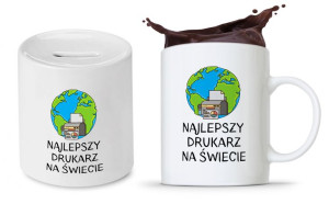 Zestaw Dla Drukarza Kubek + Skarbonka Prezent