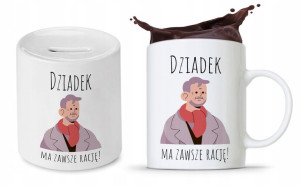 Zestaw Dla Dziadka Dzień Dziadka Kubek + Skarbonka