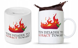 Zestaw Dla Dziadka Dzień Dziadka Kubek + Skarbonka
