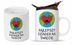 Zestaw Dla Dziadka Dzień Dziadka Kubek + Skarbonka