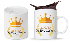 Zestaw Dla Dziewczyny Prezent Kubek + Skarbonka