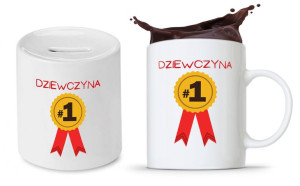 Zestaw Dla Dziewczyny Prezent Kubek + Skarbonka
