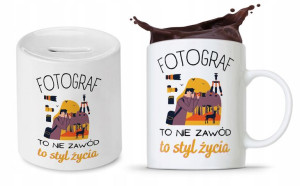 Zestaw Dla Fotografa Na Prezent Kubek + Skarbonka