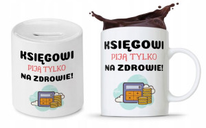Zestaw Dla Księgowej Księgowego Kubek + Skarbonka
