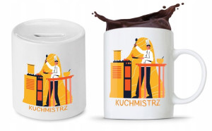 Zestaw Dla Kucharza Prezent Kubek + Skarbonka