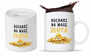 Zestaw Dla Kucharza Prezent Kubek + Skarbonka