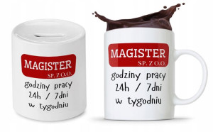 Zestaw Dla Magistra Kubek + Skarbonka Prezent