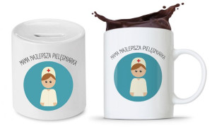 Zestaw Dla Mamy Matki Prezent Kubek + Skarbonka