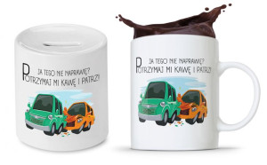 Zestaw Dla Mechanika Prezent Kubek + Skarbonka