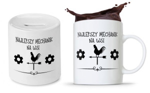 Zestaw Dla Mechanika Prezent Kubek + Skarbonka