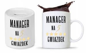 Zestaw Dla Menagera Kubek + Skarbonka Prezent