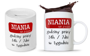 Zestaw Dla Niani Opiekunki Kubek + Skarbonka