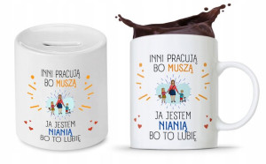 Zestaw Dla Niani Opiekunki Kubek + Skarbonka