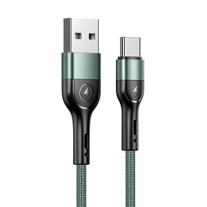 Usams Kabel Pleciony U55 2a Usb-c Zielony/green 1m Sj449usb02 (us-sj449)